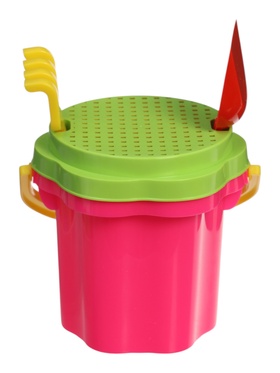 Песочный набор №101 ведро-цветок 0.3 л, сито, грабли, совок, МИКС 10994557