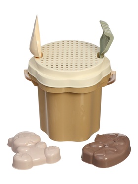 Песочный набор № 174 «Зефир», ведро-цветок 0.3 л, сито, грабли, совок, 2 формочки, МИКС 10994558