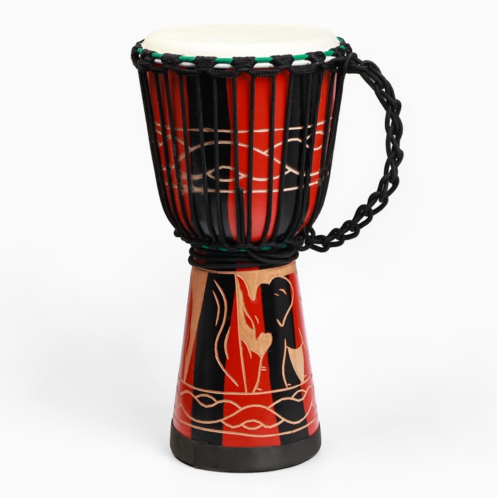 УЦЕНКА Барабан Джембе «Слон», 23×50 см, красный - Фото 1