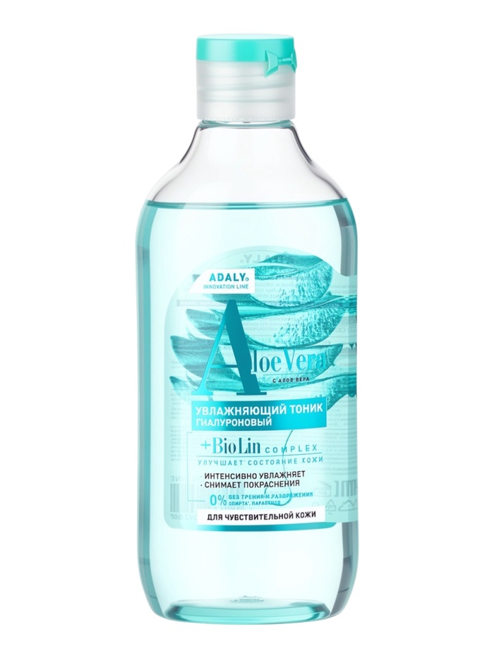 Тоник гиалуроновый для лица Adaly, с алоэ вера, 300 мл - Фото 1