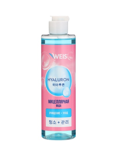 Вода мицеллярная WEIS Hyaluron, для снятия макияжа, 250 мл