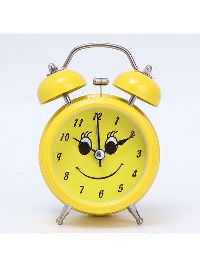УЦЕНКА Часы - будильник настольные «Смайл», 12.5×8 см, d=6 см