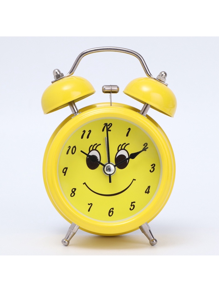 УЦЕНКА Часы - будильник настольные «Смайл», 12.5×8 см, d=6 см - Фото 1