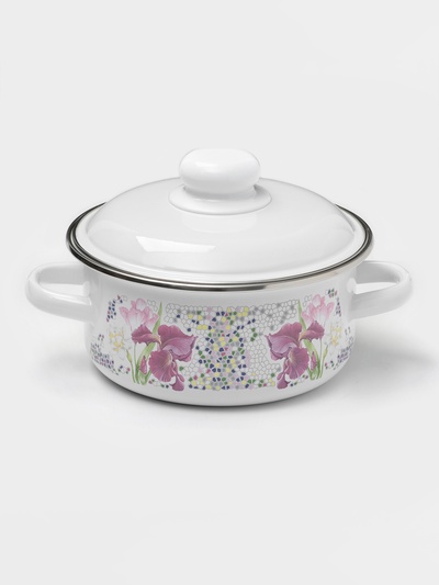 УЦЕНКА Кастрюля «Мозаика», 1.5 л, нет крышки, белая