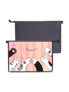 Папка для тетрадей А4 «Кошачьи лапки», молния сверху - Фото 1