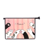 Папка для тетрадей А4 «Кошачьи лапки», молния сверху - Фото 2