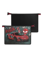 Папка для тетрадей А4 «Красное авто», молния сверху - Фото 1