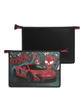 Папка для тетрадей А4 «Красное авто», молния сверху