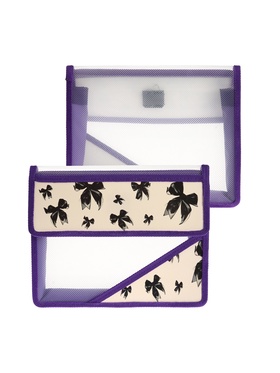 Папка для тетрадей А5 «Бантики», клапан на липучке, 1 отделение, 230×190×50 мм