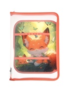 Папка для труда А4 «Лисята в лесу», молния вокруг/откидная планка - Фото 2