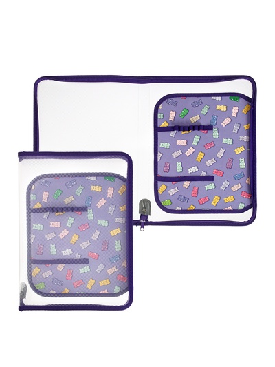 Папка для труда А4 Gummy, молния вокруг/откидная планка