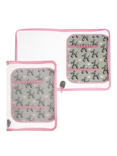 Папка для труда А4 Bubble heart, молния вокруг/откидная планка