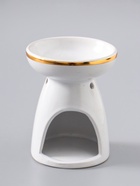 УЦЕНКА Аромалампа керамика «Древо жизни» белая с золотом 9.3×9.3×11.8 см - Фото 4