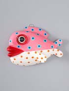 УЦЕНКА Панно "Рыба-клоун" дерево 20х16х4 см, цв. розово-белый - Фото 2