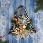 УЦЕНКА Украшение ёлочное "Ветка ажурная на колокольчике" 31х26 см - Фото 1