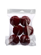 УЦЕНКА Набор шаров пластик d=8 см, 6 шт. «Бьорн» геометрия, красный - Фото 2