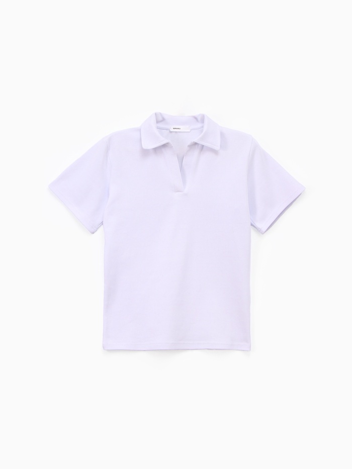 Футболка - поло женская MINAKU, размер 44-46 (M), итерлок, белая - Фото 1