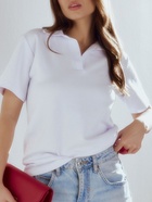 Футболка - поло женская MINAKU, размер 48-50 (XL), итерлок, белая - Фото 3