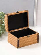 Набор шкатулок для украшений 2 шт. «Диагональ», охра  (артикул 10962683)  большой выбор товаров оптом и в розницу по низким ценам с доставкой