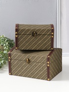 Набор шкатулок для украшений 2 шт. «Диагональ», тина - Фото 1