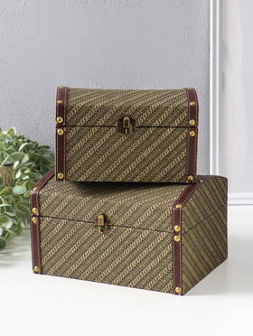 Набор шкатулок для украшений 2 шт. «Диагональ», тина