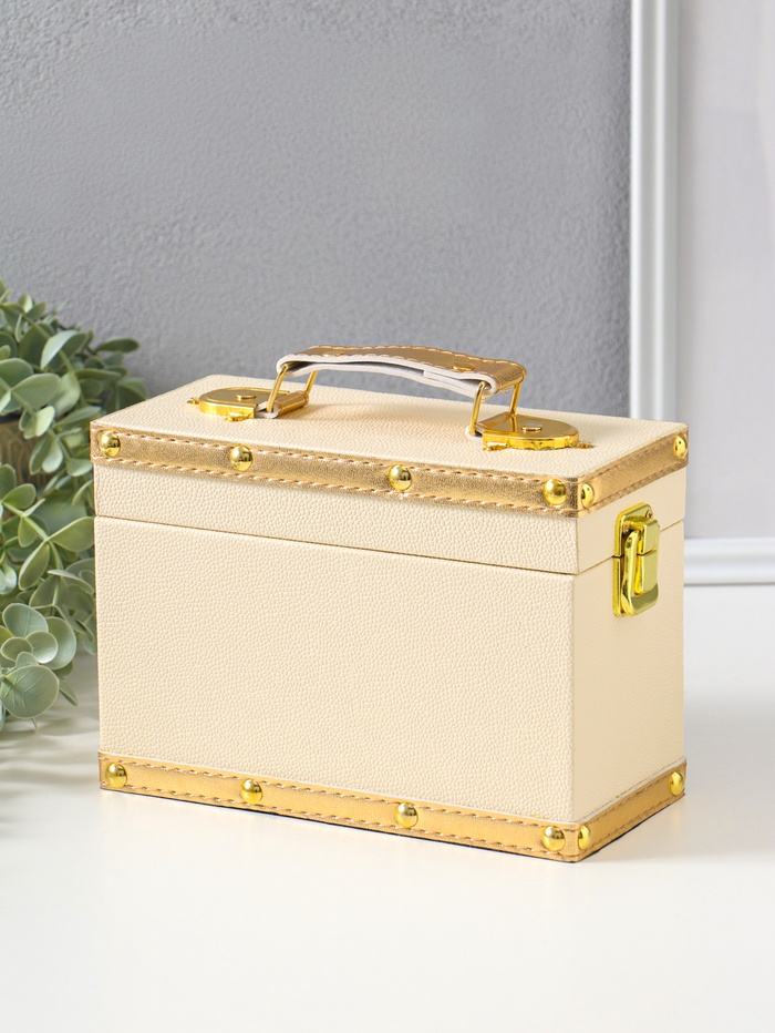 Шкатулка для украшений «Белый шоколад», с ручкой, 20×9×14 см - Фото 1