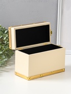 Шкатулка для украшений «Белый шоколад», с ручкой, 20×9×14 см - Фото 5