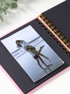 Фотоальбом на спирали 20 листов «Фотоаппарат. Розовый», текстиль, чёрный картон, 17.5×17.5 см  (артикул 10971429)  большой выбор товаров оптом и в розницу по низким ценам с доставкой