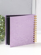 Фотоальбом на спирали 20 листов «Фотоаппарат. Фиолетовый», текстиль, чёрный картон, 17.5×17.5 см  (артикул 10971431)  большой выбор товаров оптом и в розницу по низким ценам с доставкой