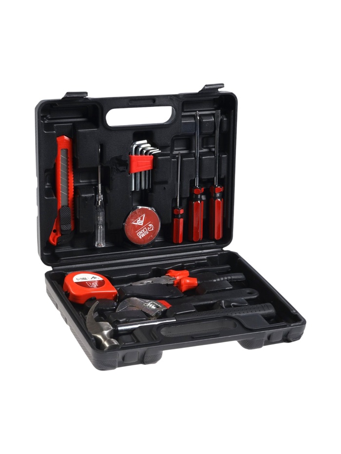 УЦЕНКА Набор инструментов в кейсе ЛОМ "23 ФЕВРАЛЯ", в подарочной упаковке, 15 предметов - Фото 1