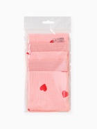 Платки носовые детские «Крошка Я» Pink Heart, 20×20 см, набор 6 шт., муслин, 100 % хлопок, розовые - Фото 9