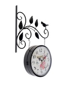 УЦЕНКА Часы настенные двусторонние, на подвесе «Птичка на ветке», циферблат d=21 см, 50×32 см 2839 - Фото 2