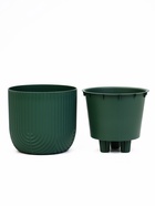 Кашпо для цветов «Рамона», 3.7 л, d=22 см, h=20 см, пластиковое, со вставкой, нефрит  (артикул 10994088)  большой выбор товаров оптом и в розницу по низким ценам с доставкой