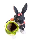 Садовая фигура из полистоуна «Зайчик с капустой», 18×17×31 см, с кашпо - Фото 7