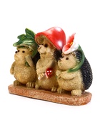 Садовая фигура из полистоуна «Три ежа», 24×10.5×17.5 см  (артикул 10989981)  большой выбор товаров оптом и в розницу по низким ценам с доставкой