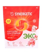 Капсулы для стирки белья биоразлагаемые SYNERGETIC ALL IN ONE гипоаллергенные, 40 шт. - Фото 1