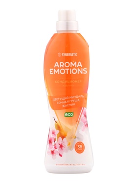 Кондиционер для белья парфюмированный SYNERGETIC миндаль, груша, жасмин, 0.9 л