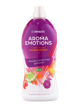 Кондиционер для белья парфюмированный SYNERGETIC фрезия, палисандр, бергамот, 1.8 л