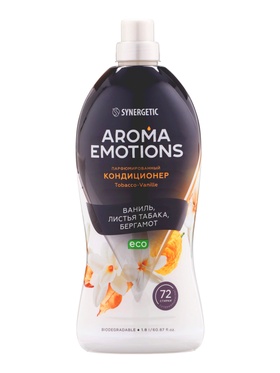 Кондиционер для белья парфюмированный SYNERGETIC ваниль, табак, бергамот, 1.8 л