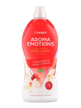 Кондиционер для белья парфюмированный SYNERGETIC вишня, сандал, ваниль, 1.8 л