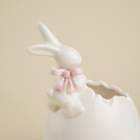 УЦЕНКА Конфетница SL Home "Лесные кролики", 10х9х15 см, цвет белый - Фото 3