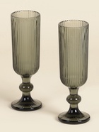 УЦЕНКА Набор бокалов для шампанского 2 шт "Модерн" 150 мл, 5,5х18,5 см, цвет зеленый - Фото 2