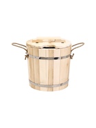 УЦЕНКА Запарник из липы, 12л, оцинкованная вставка, с крышкой, "Добропаровъ" - Фото 2