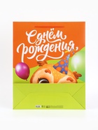 Пакет подарочный ламинированный «С Днём рождения», 40×15×49 см  (артикул 10935712)  большой выбор товаров оптом и в розницу по низким ценам с доставкой