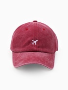 Кепка женская MINAKU «Самолёт», размер 56-58, бордовая, вареный деним - Фото 2