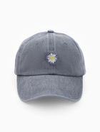 Кепка женская MINAKU «Ромашка», размер 56-58, серая, вареный деним - Фото 2