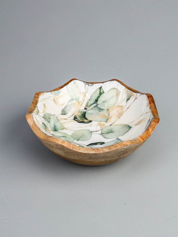 УЦЕНКА Салатник «Листья» дерево манго 20×20×8 см - Фото 1