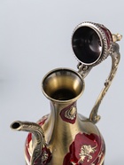 УЦЕНКА Набор чайный кувшин, 6 бокалов и поднос "Стамбул. Розы и узоры" красный с золотом - Фото 5