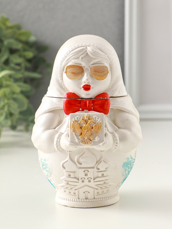 УЦЕНКА Шкатулка «Матрешка» 12×9 см, гипс, роспись - Фото 1