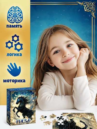 Пазл «Магический конь», 80 деталей
